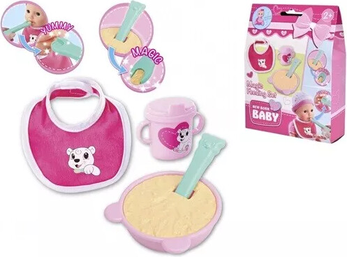 New Born - Baby Dukke Magisk Spisesæt - Simba Toys