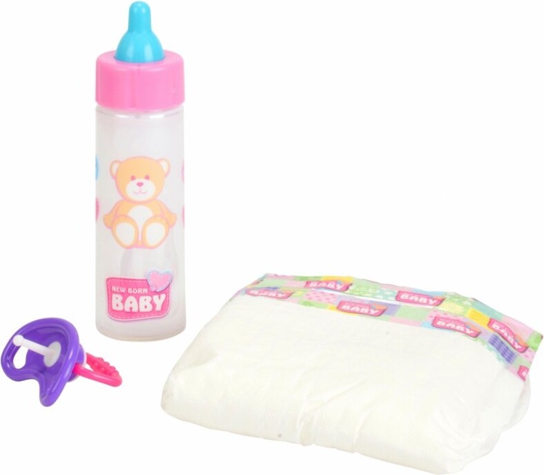 Dukke Tilbehør - Sut, Sutteflaske Og Ble - New Born Baby