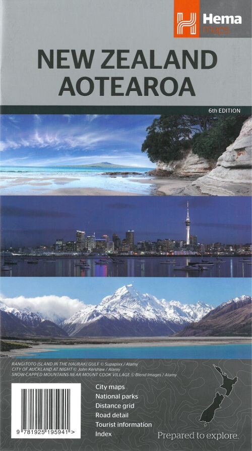 Billede af New Zealand Aotearoa Country Map - Hema Maps - English Book