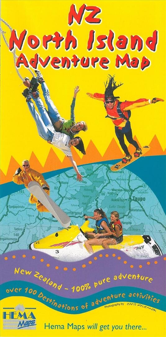Billede af New Zealand North Island Adventure Map - Hema Maps - English Book