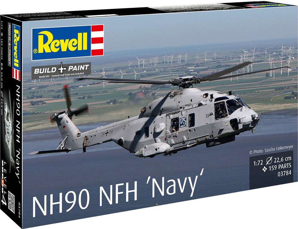 Revell - Nh90 Nfh 'navy' Helikopter Byggesæt - 1:72 - 03784
