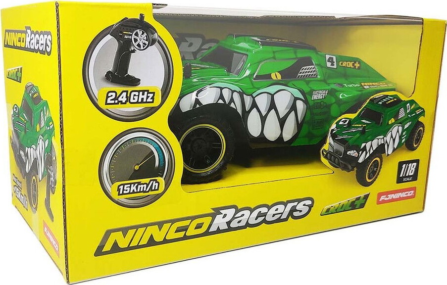Ninco - Croc Fjernstyret Bil - Grøn - 1:18