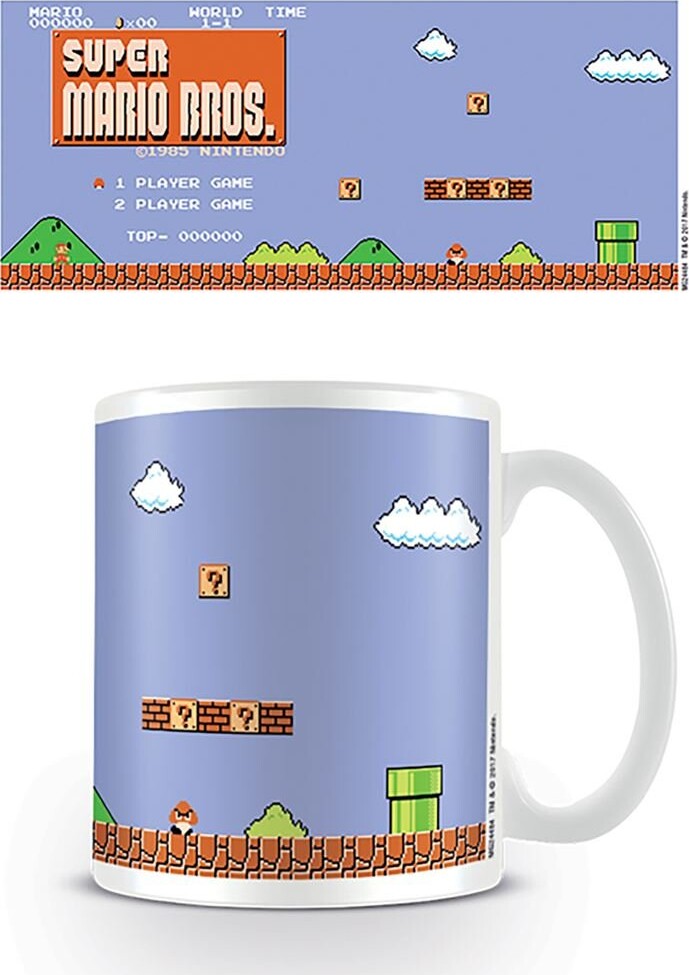 Nintendo - Super Mario Retro Title Mug - White
