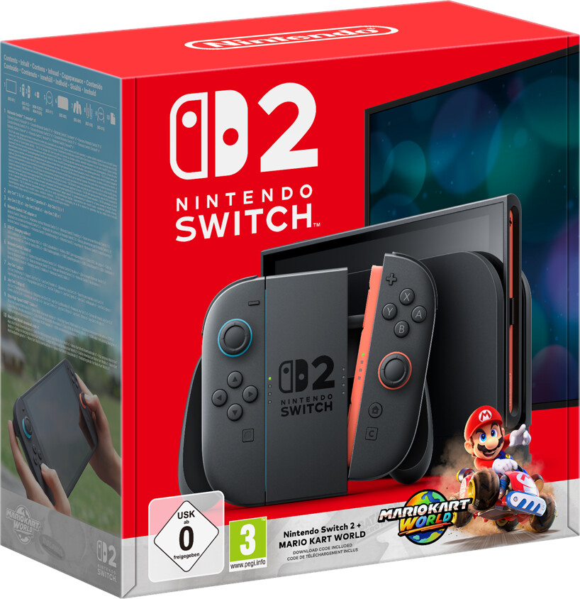 Nintendo Switch 2 Sort inkl Mario Kart World