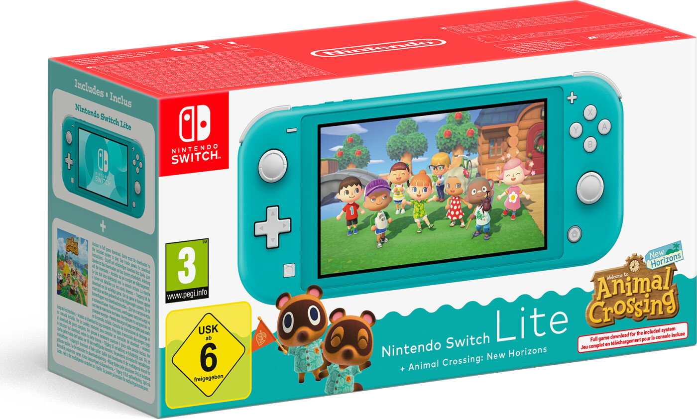 Nintendo Switch Lite - Animal Crossing Bundle - Turquoise