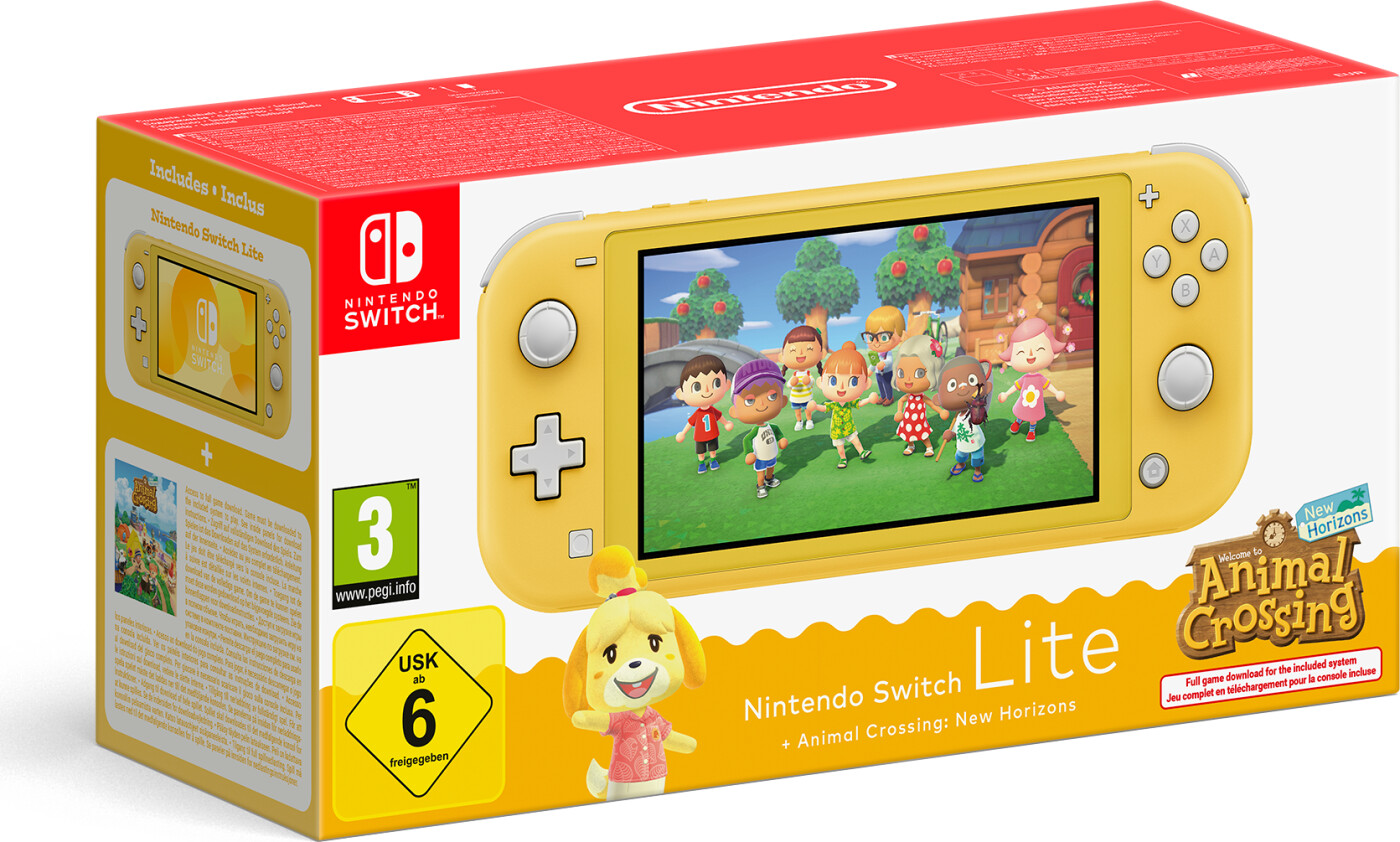 Nintendo Switch Lite - Animal Crossing New Horizons Bundle - Yellow