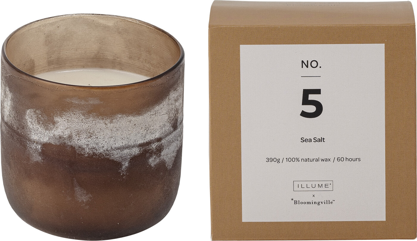 Illume X Bloomingville - No. 5 - Sea Salt Duftlys - Brun - Sojavoks