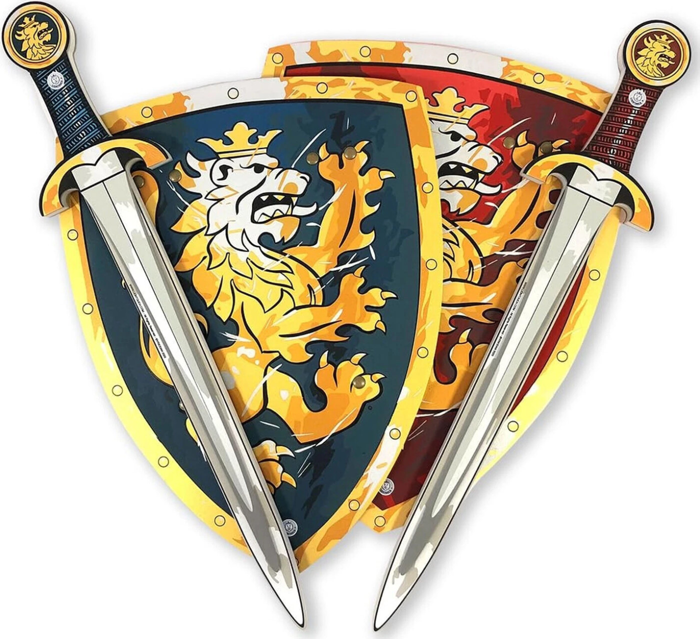 Liontouch - ædel Ridder - 2 Skumsværd Og 2 Skumskjold - 4 Dele