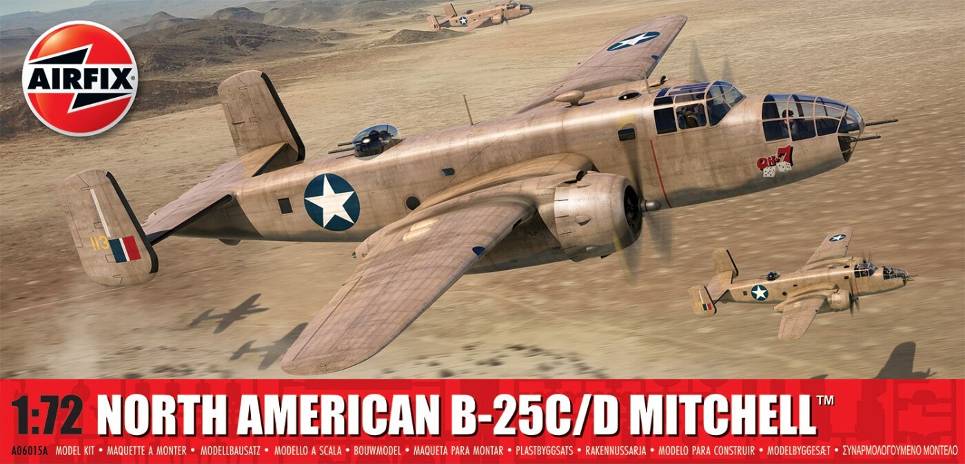 Airfix - North American B-25c/d Mitchell Modelfly - 1:72 - A06015a