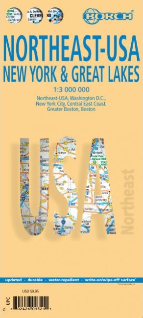 Northeast Usa: New York & Great Lakes - Borch Maps - English book