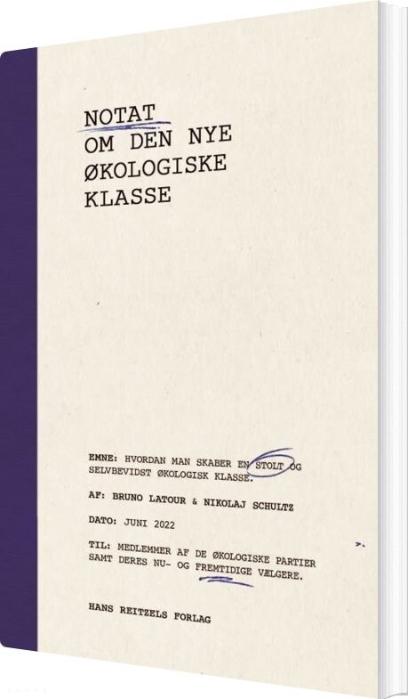 Billede af Notat Om Den Nye økologiske Klasse - Bruno Latour - Bog