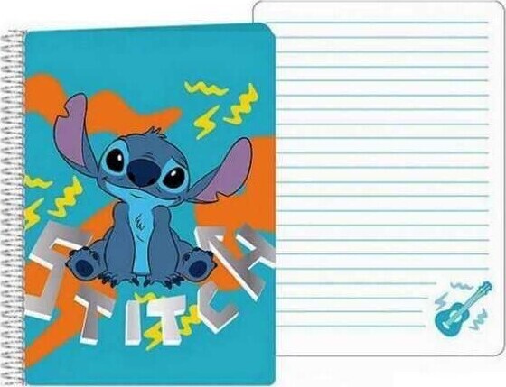 Notesbog A5 Med Spiral Disney Stitch