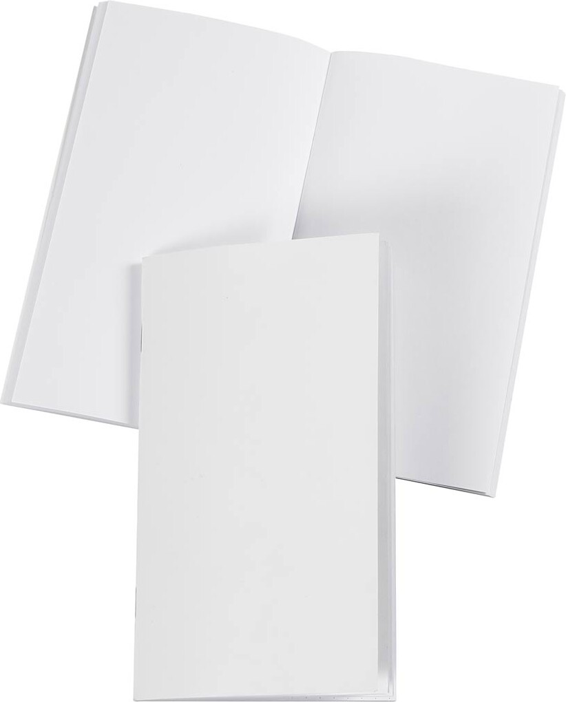 Notesbog - Str. 9,5x16,6 Cm - Blank - 32  - 100 G - Hvid - 1 Stk.