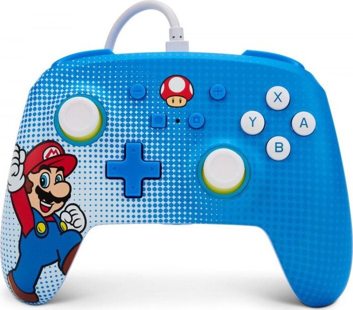 power a Powera - Enhanced Controller Til Nintendo Switch Mario Pop Art Blå