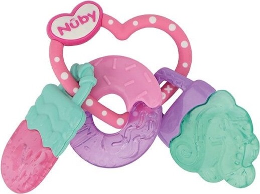 Nuby - Icy Bite Sweets Bidering Pink/turkis/lilla + 3m