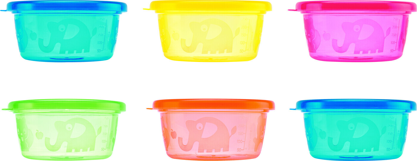 Nuby - Snackskålsæt - 6 Stk - 300 Ml