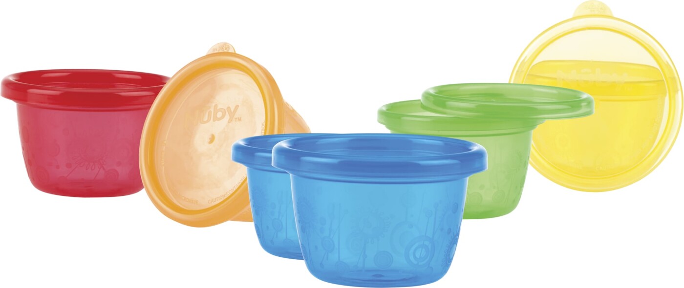 Nuby - Snackskålsæt - Colorful - 120 Ml - 6 Stk.
