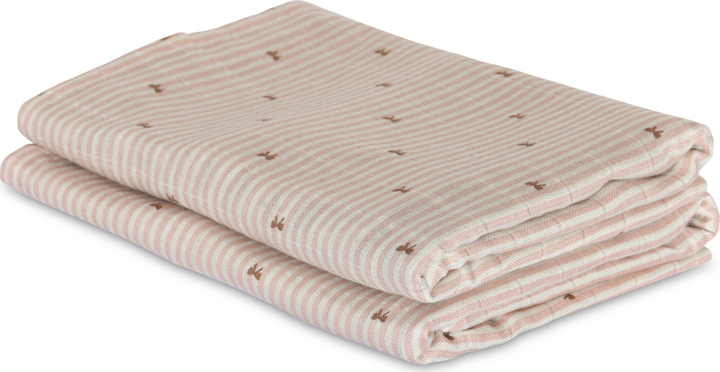 Nuuroo - Josefine Bambus Stofble 2-pak - Stripe Bow