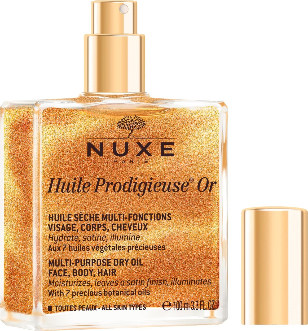 Se Nuxe - Multi-purpose Dry Oil - Golden Shimmer 100 Ml hos Gucca.dk