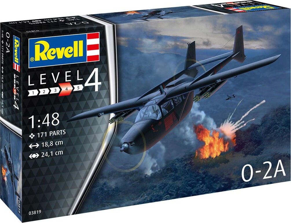 Se Revell - O-2a Skymaster - 1:48 - Level 4 - 03819 hos Gucca.dk