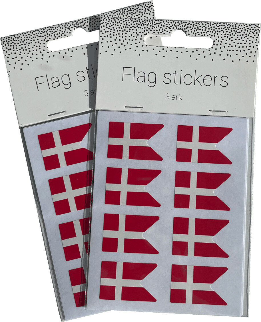Oblater / Stickers Med Flag - 3 Ark - 24 Stk - Scanseason billede