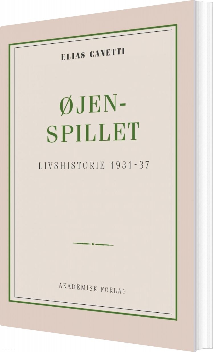 Billede af øjenspillet: Livshistorie 1931-1937 - Elias Canetti - Bog