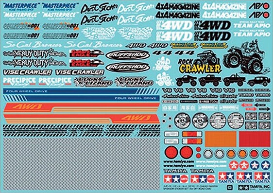 Off-road Car Sponsor Stickers - 54630 - Tamiya