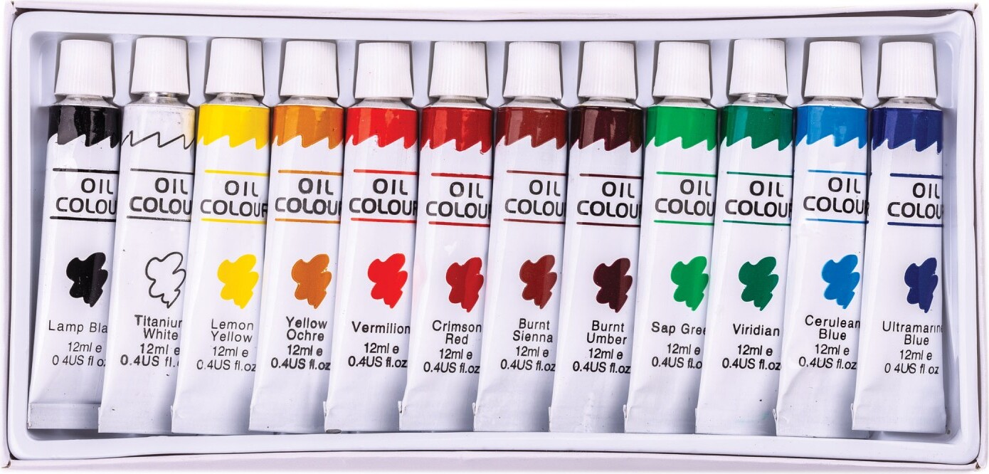 Hobby Mate Oliefarver m.m. 12 tuber á 12 ml.