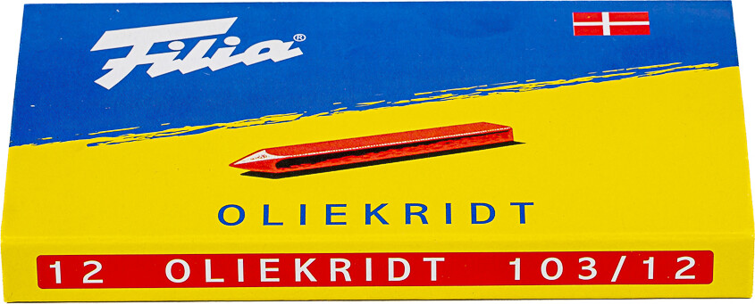 Oliekridt 12stk - pink i stedet for sort