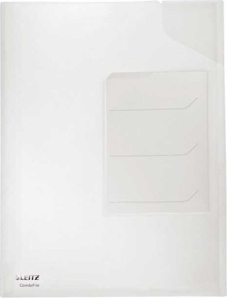 Leitz - Combifile Plastik Chartek Mappe - 3-delt - A4 - Gennemsigtig