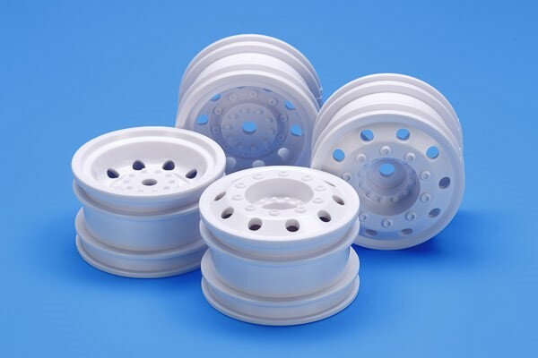 On Road Racing Truck Wheels (f&r/2pcs. Each) (whit - 54964 - Tamiya