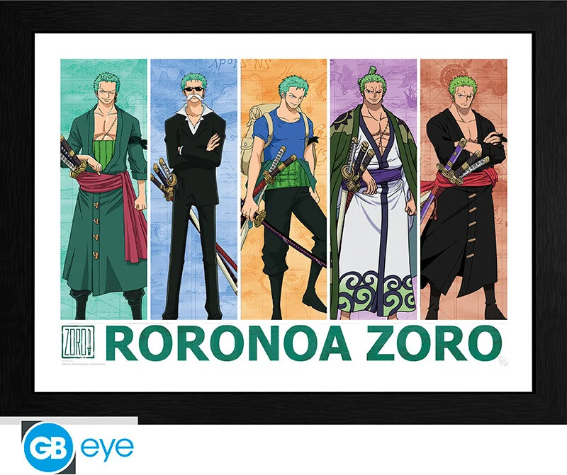 GB Eye - One Piece - Pirate Hunter Zoro - Framed Print - Billede