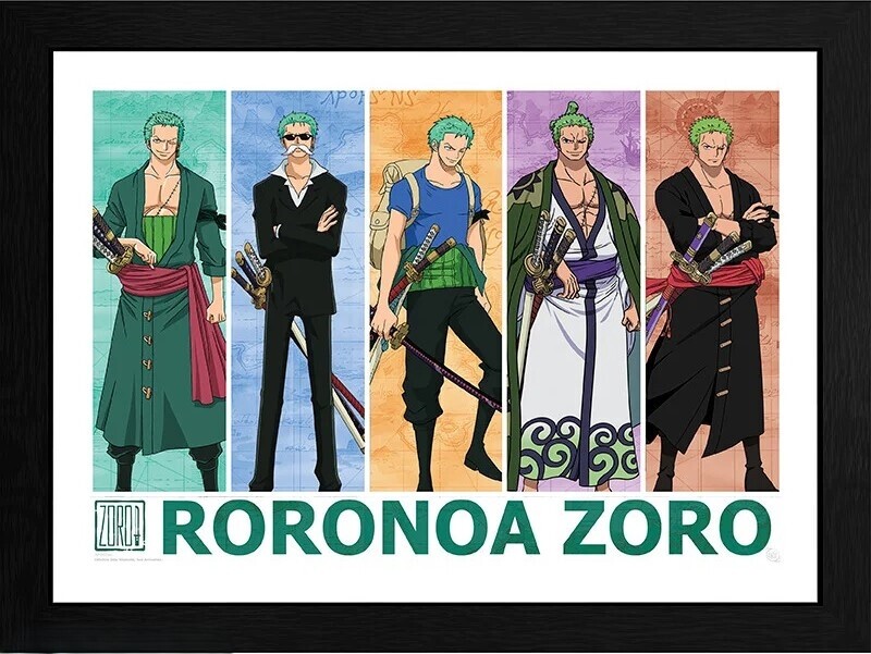 GB Eye - One Piece - Pirate Hunter Zoro - Framed Print - Billede