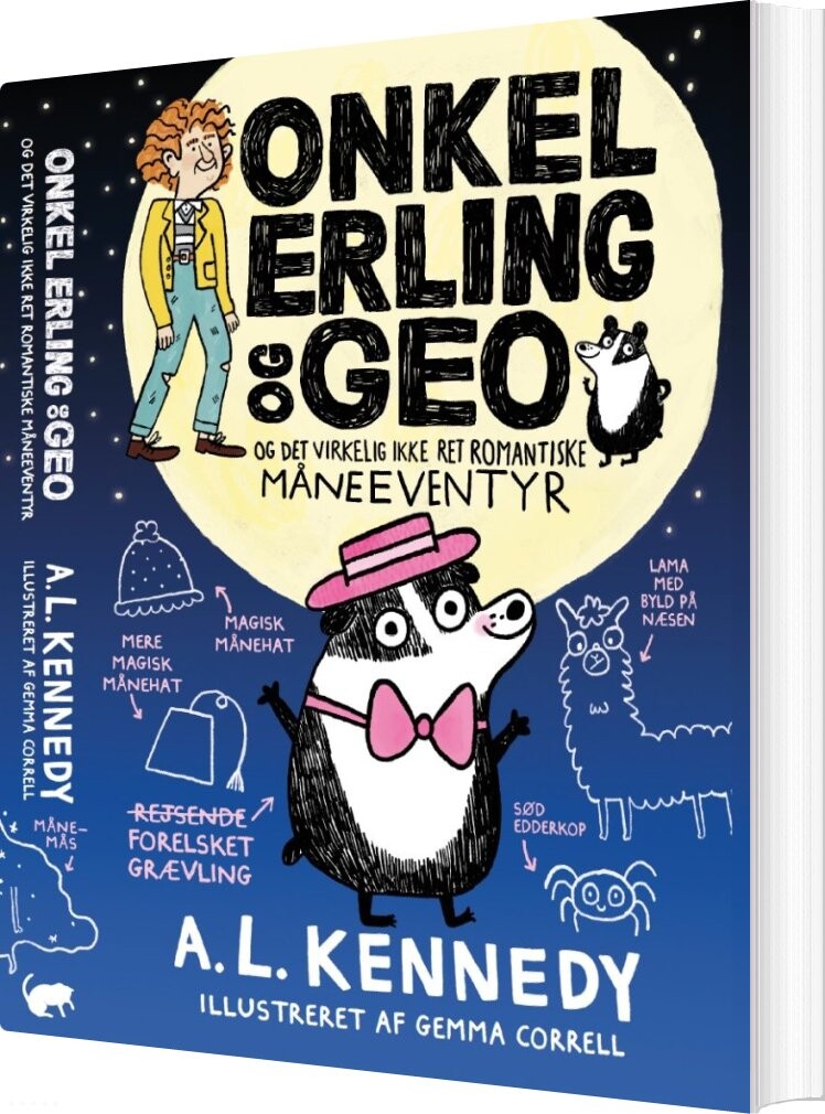 Billede af Onkel Erling Og Geo Og Det Virkelig Ikke Ret Romantiske Måneeventyr - A.l. Kennedy - Bog