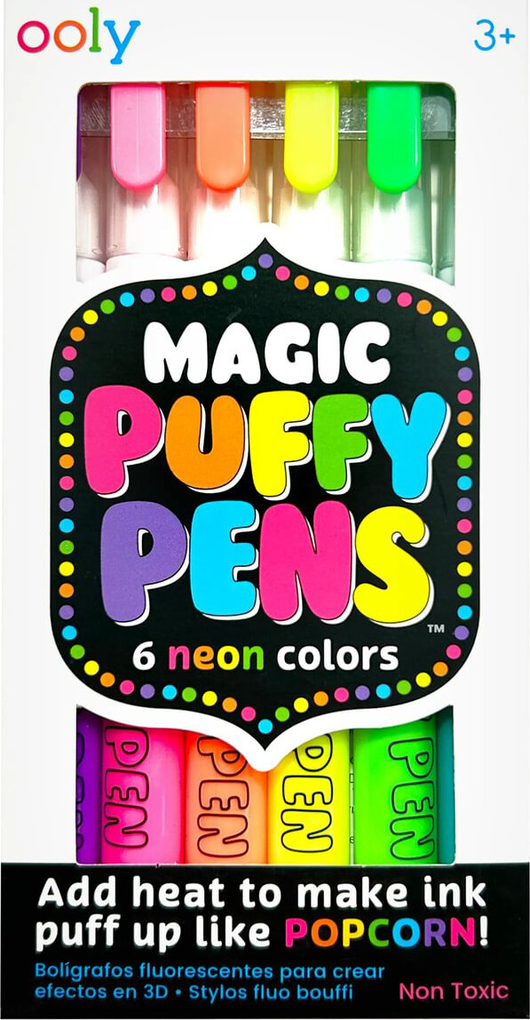 Ooly - Magic Puffy Pens 6 Stk - Neon
