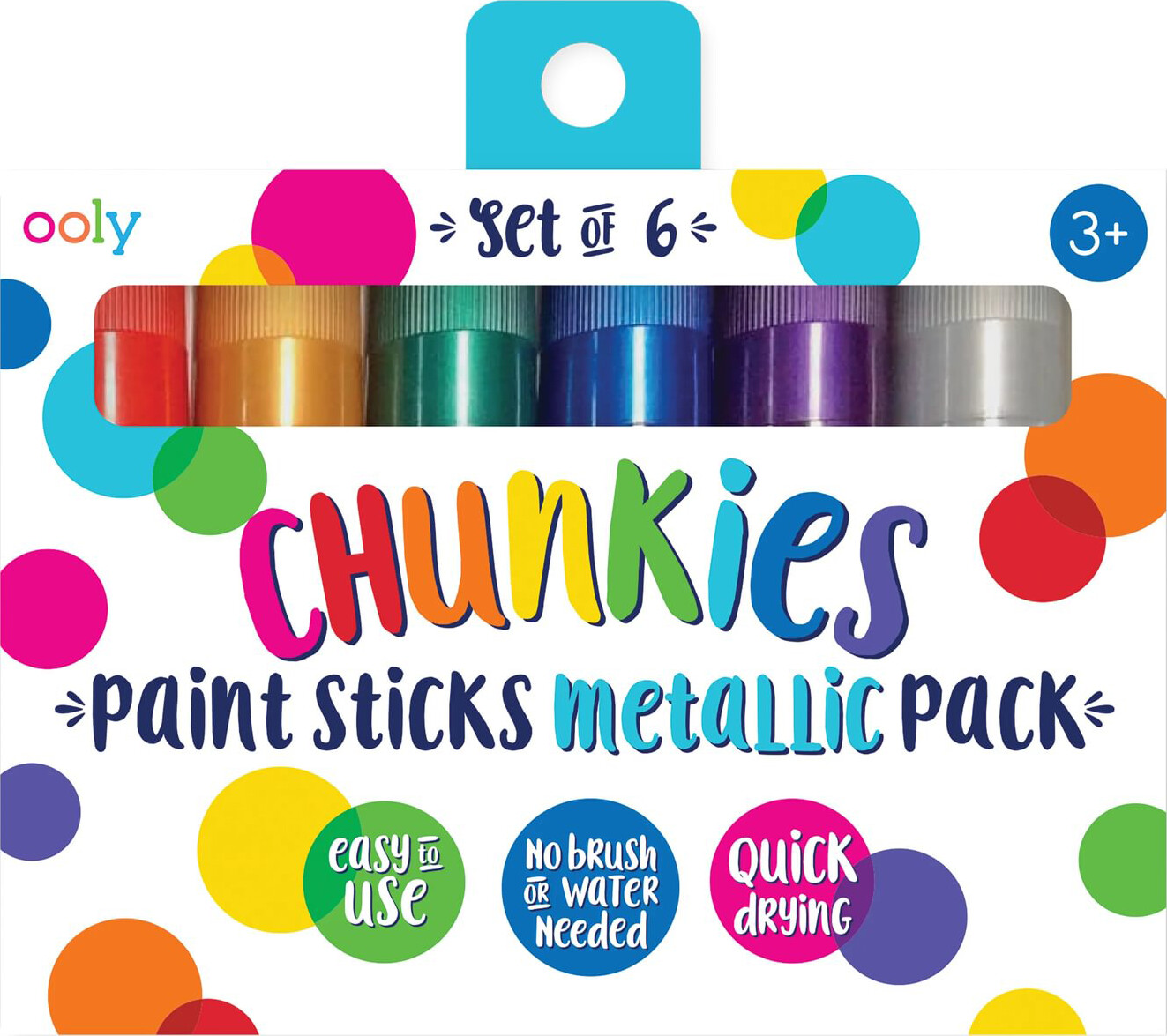 Ooly Jumbo Tuscher - Chunkies Paint Sticks - 6 stk - Metallic