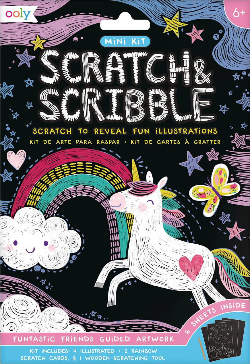 Ooly - Ridsekort - Funtastic Friends - Mini Scratch Og Scribble