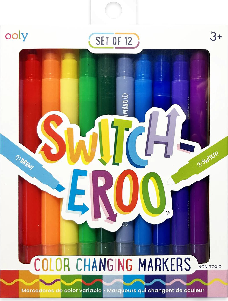 Ooly Tuscher m. Farveskift - Switch-Eroo - 12 stk.