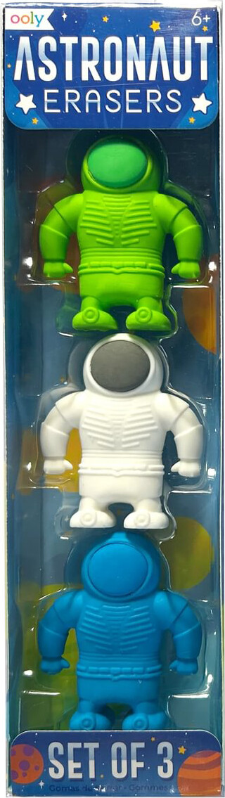 Ooly - Viskelæder - Astronaut 3 Stk