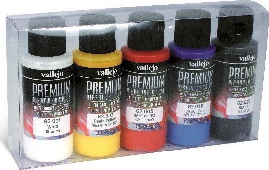 Vallejo - Premium Airbrush Maling Sæt - Opaque Colors - 5x60 Ml