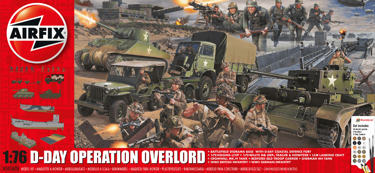 Airfix - D Day Operation Overlord Byggesæt - 1:76 - A50162a
