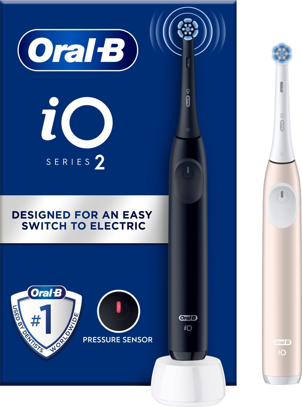 Oral B - Io 2 Duo Elektriske Tandbørster - Night Black & Calm Pink