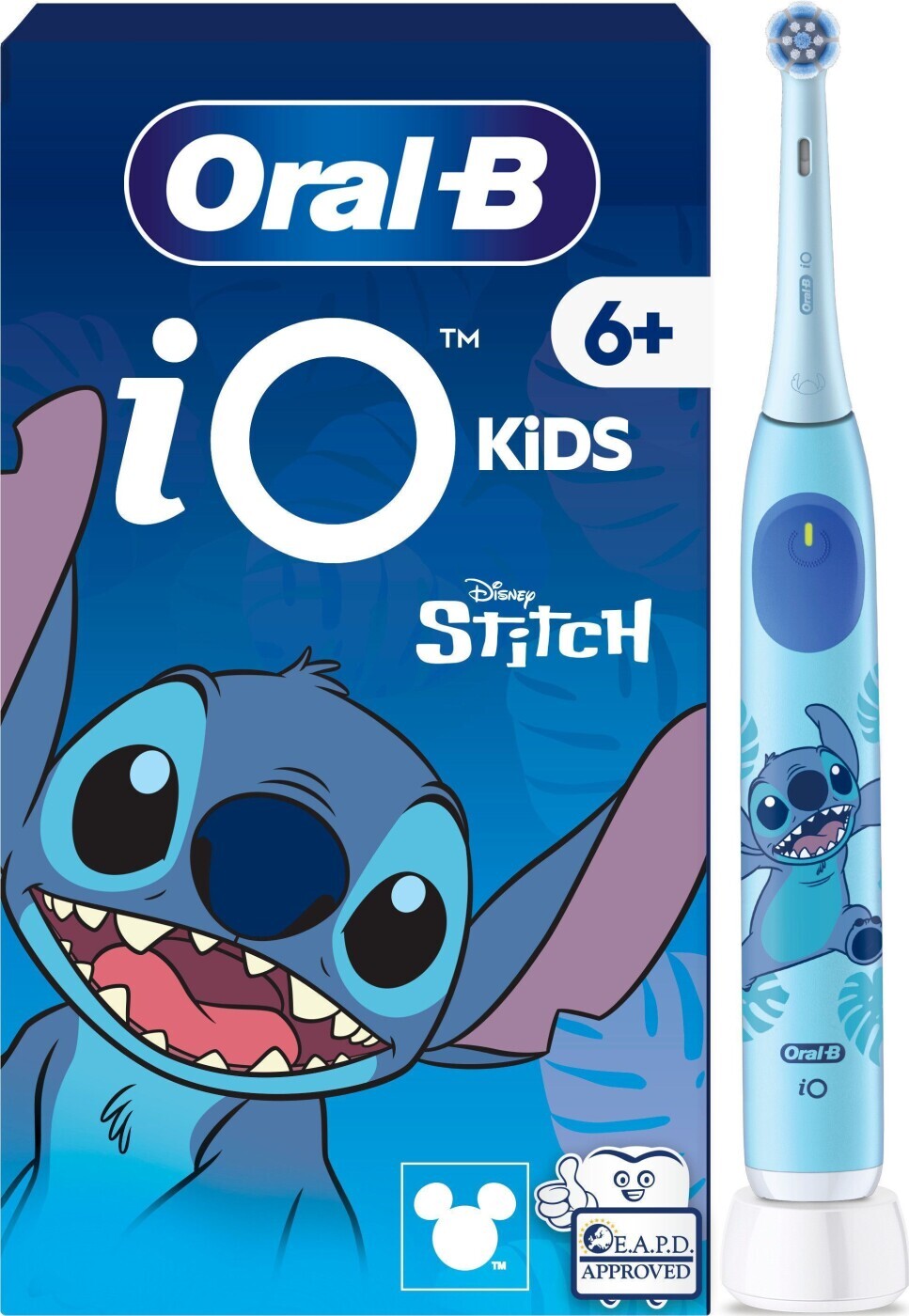 Oral B - Io 6+ Kids Disney Stitch Electric Tandbørste - Light Blue
