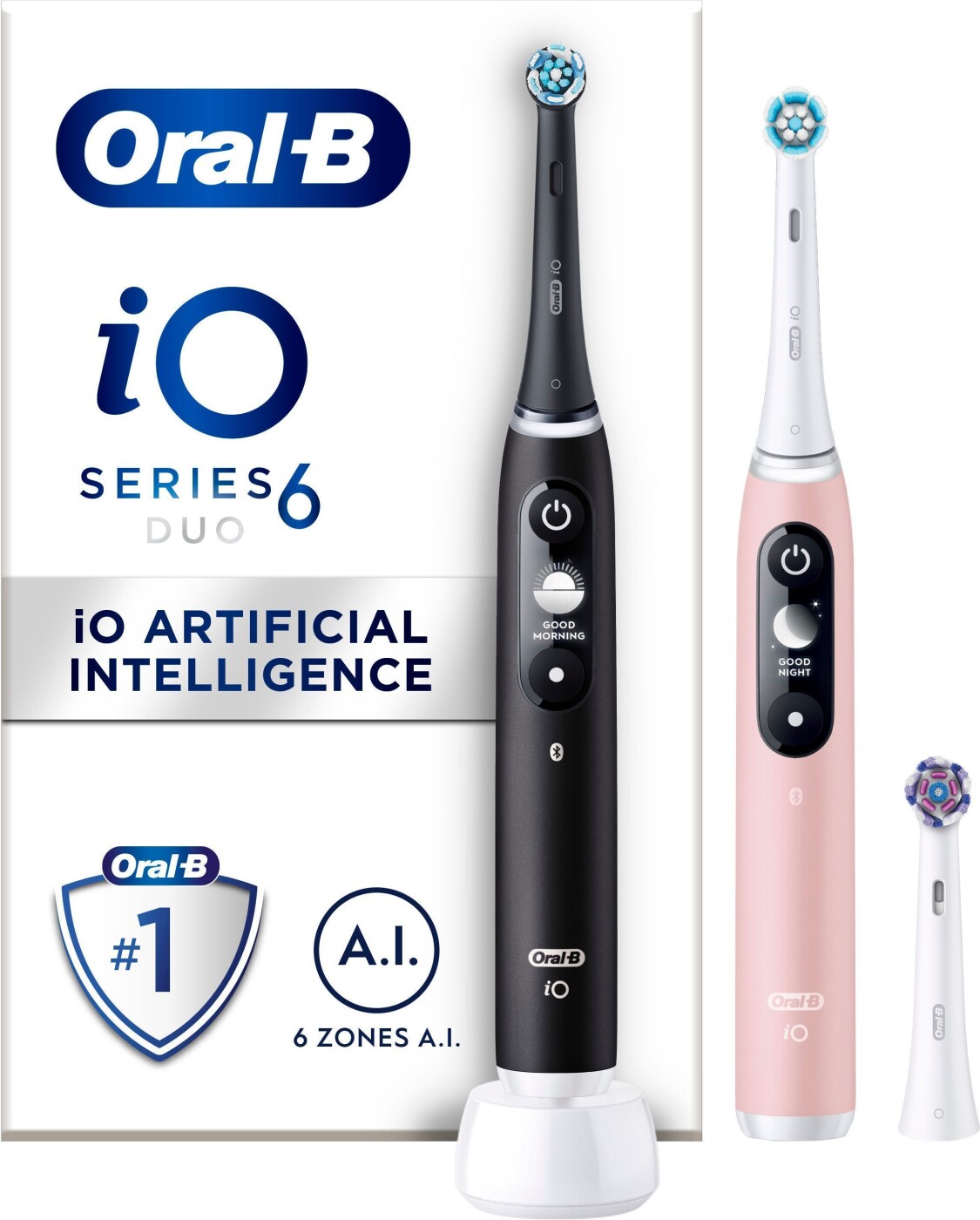 Oral-b - Io6 Duo Pakke Sort Lava & Pink Sand Elektrisk Tandbørste