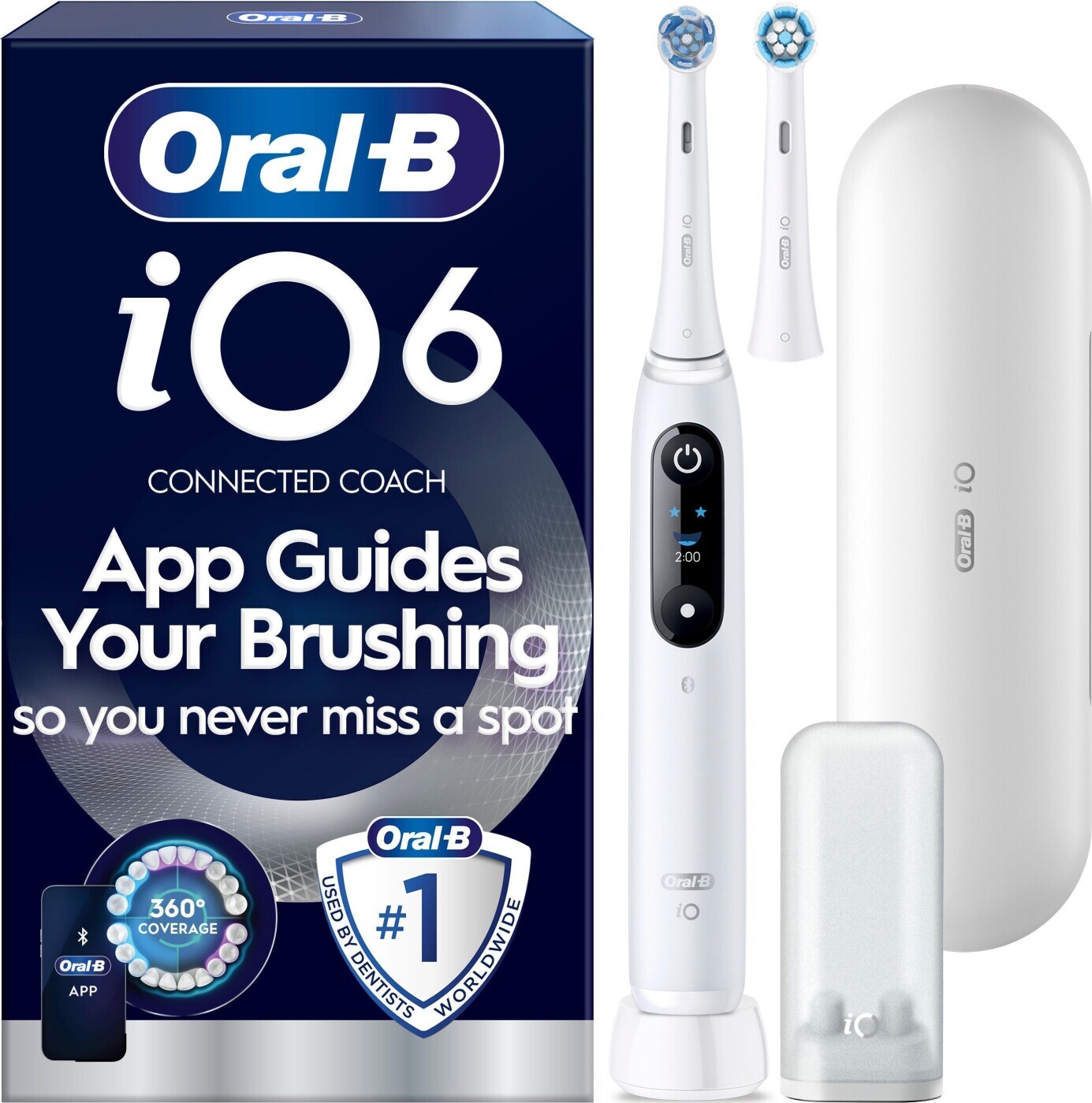 Oral-B Eltandbørste iO6 White + 1 Extra Refill