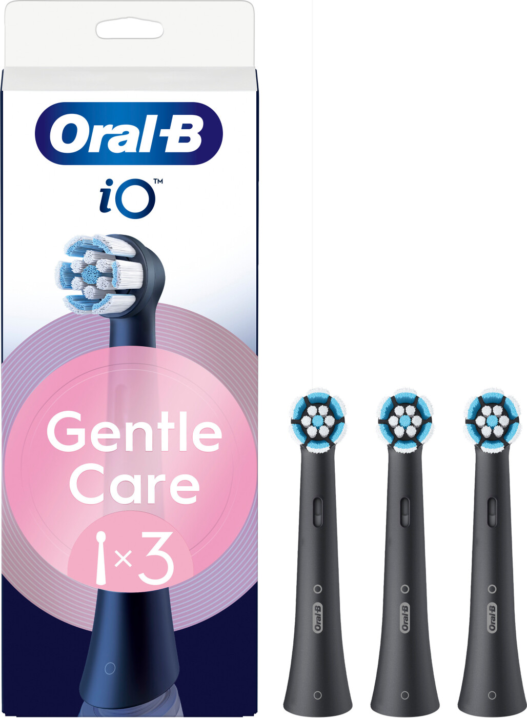Oral B - Oral-b Io Gentle Care Børstehoveder - Black - 3 Stk