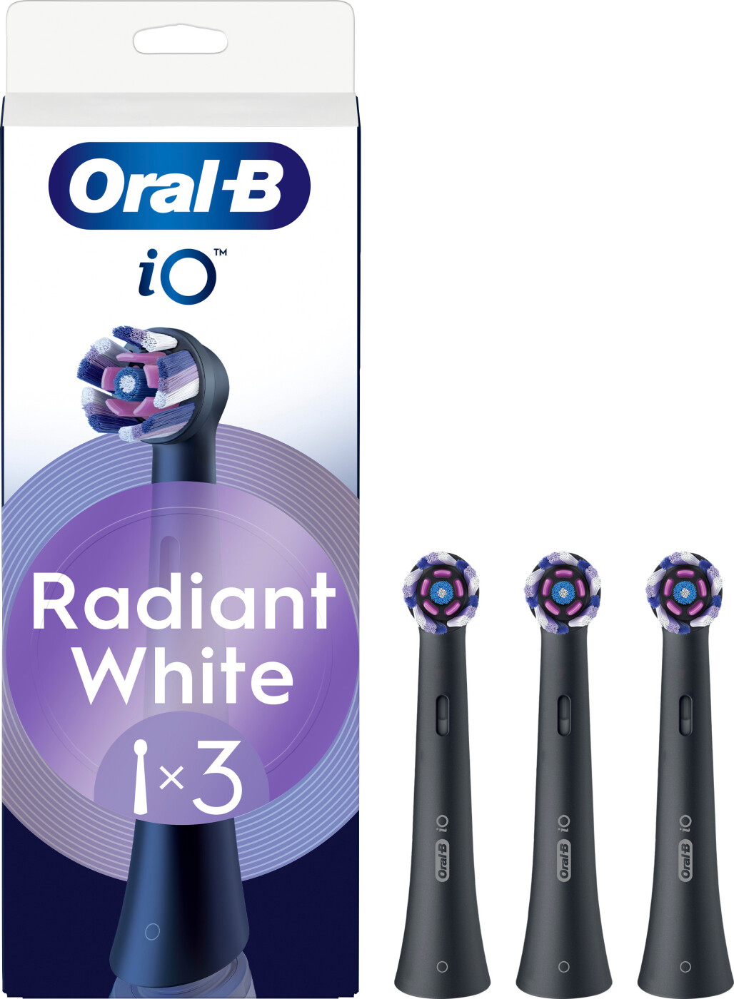 Oral B - Oral-b Io Radiant White Børstehoveder - Black - 3 Stk