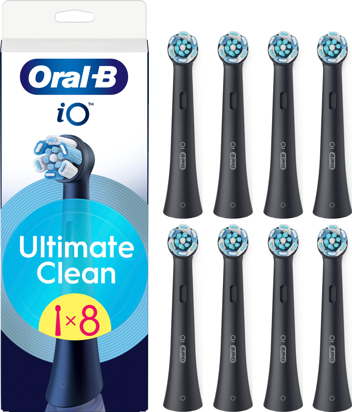 Oral B - Oral-b Io Ultimate Clean Børstehoveder - Black - 8 Stk