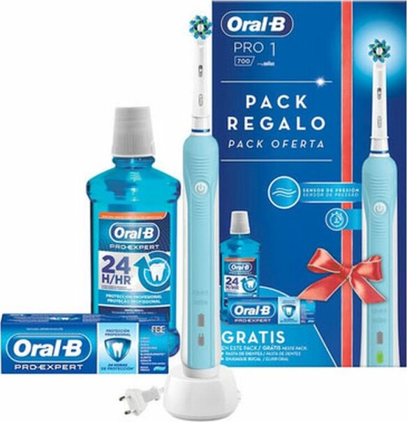 Oral-b - Pro 1 700 Eltandbørste - Hvid Lyseblå