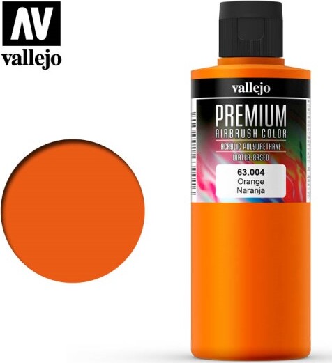 Vallejo - Premium Airbrush Maling - Orange 200 Ml